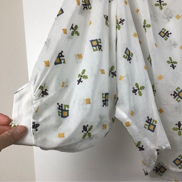 ANTHROPOLOGIE Lisabetta Embroidered Button Down - Picture 2 of 5